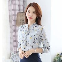 Áo Nữ Tay Dài Họa Tiết Hoa Thời Trang Quyến Rũ