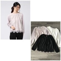 ÁO NỮ TAY DÀI PHỐI REN TRƯỚC VNXK