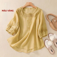 Áo Nữ thêu hoa trung niên tặng mẹ tặng bà kiểu dáng trẻ trung sang trọng có size Đại CH110CD