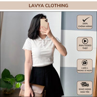 Áo nữ thun gân xốp cổ sen LAVYA - A03