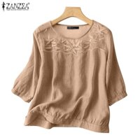 Áo nữ ZANZEA tay lửng cổ tròn thời trang cá tính