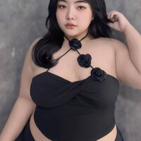 Áo ống cổ yếm hoa hồng (giá gốc 205k) (bảng size ở cuối)