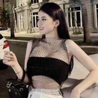 ÁO ỐNG KÈM LƯỚI ĐÍNH SƯƠNG SA L400