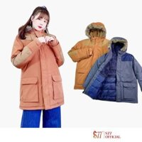 Áo Parka nữ phối mũ lông chất kaki lót lông mềm siêu ấm S77.SP010973