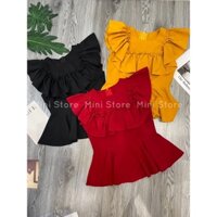 Áo peplum kiểu cổ bèo
