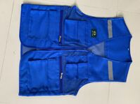 áo phản quang gile 6 túi hộp màu xanh blue