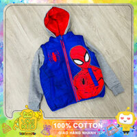Áo phao 3 lớp Spiderman tay lót nỉ xuất xịn cho bé trai siêu đẹp