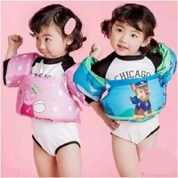 Áo Phao Bơi Trẻ Em, Phao Nâng Đỡ Ngực Chống Lật Kèm Phao Tay An Toàn Cho Bé