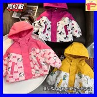 Áo phao cho bé gái và bé trai lót lông 1-6 tuổi in nhiều hình ngộ nghĩnh kiểu dáng thời trang