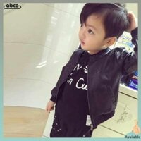 áo phao cho bé trai ao khoac be trai Balabala Boys Thickened Leather Jacket Thu Đông 2023 Phiên bản tiếng Hàn mới dành cho trẻ em giả hai chiếc áo khoác da trẻ em nước ngoài