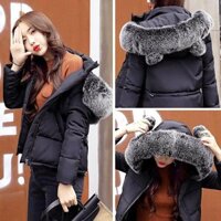 áo phao cổ lông thời trang hàn quốc