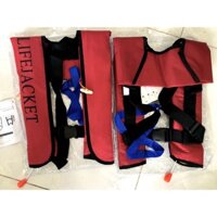 Áo phao cứu sinh tự động thổi phồng Life Jacket ( áo phao có gồm chai khí co2/33g )