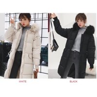 Áo phao dáng dài nữ