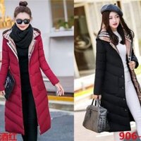 Áo phao dáng dài nữ