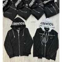Áo phao DSQ - Áo khoác phao nam Mặc Siêu Ấm Pha Mũ Nỉ in Chữ DSQUARED Cao Cấp Hottrend 2024