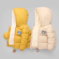 ÁO PHAO GẤU LÓT LÔNG SIÊU ẤM CHO BÉ 9-21kg