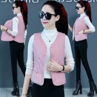 Áo phao gile dáng ôm lót lông, thời trang thu đông, phong cách Hàn Quốc, phù hợp đi chơi đi làm SAM049 (Hồng)                          - 37714578                                                       Yêu thích