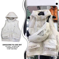 Áo phao gile nữ lông vũ kèm túi , có mũ xuất xắc New không đụng hàng🖤