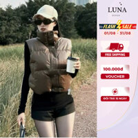 Áo Phao Gile Nữ Sát Nách Chất Da Quảng Châu Cao Cấp Đi Chơi Du Lịch Dạo Phố Sang Chảnh Luna Design