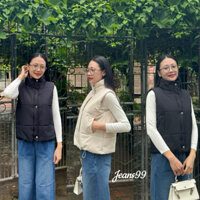 Áo phao gile nữ trần bông siêu nhẹ Jeans99