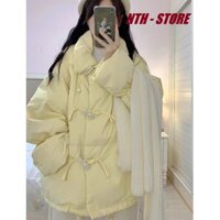 Áo Phao Khuy Sừng Pastel Tiểu Thư Xinh Xẻo