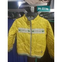 áo phao mặc 2 mặt vàng xám 20-23 kg MS86