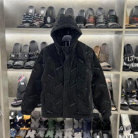 Áo phao mũ lông vũ dập vân chữ chống gió, chống nước nhẹ 5785