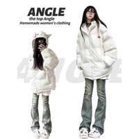 Áo phao mùa đông trần bông Hello Kitty Dáng Rộng Thời Trang Mùa Đông Cho Nam Nữ