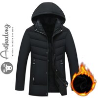 Áo phao nam dáng dài lót lông ấm (ATD-216)