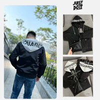 Áo phao nam DSQ - Áo khoác nam boy phố DSQ Mặc Siêu Ấm Pha Mũ Nỉ in Chữ DSQUARED Cao Cấp Hottrend 2024 Just Do It.