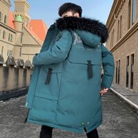 Áo phao nam mũ lông dáng dài siêu dày siêu ấm áo đại hàn phong cách hàn quốc buycheapmore