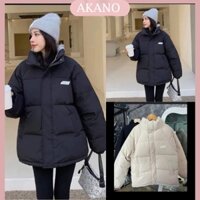 Áo Phao Nam Nữ Logo Cateen, Áo Khoác Phao Nữ Unisex Form Rộng Dáng Xuông Mùa Đông Freesize