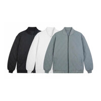 Aó phao nam trần bông quả trám lót lông cừu cao cấp