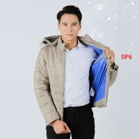 Áo Phao Nam Trần Bông Siêu Nhẹ mũ tháo rời