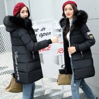 Áo phao nữ cổ lông dáng dài thời trang trẻ trung, phong cách Hàn Quốc, lót bông ấm áp CMT016-ALD006 (Đen)                          - 37679135                                                       Yêu thích