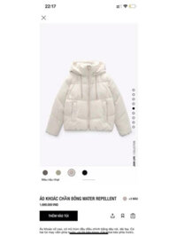 Áo phao nữ zara, áo khoác nữ có mũ