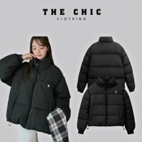 Áo Phao Rap Thêu Logo Ngực - Lót Chần Bông Siêu Dày Mịn Ấm Thời Trang 2025 THE.CHIC