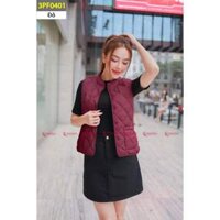 Áo Phao Trần Bông Nữ 𝐂𝐀𝐑𝐃𝐈𝐍𝐀 Cao Cấp Kiểu Dáng Gile Siêu Nhẹ Siêu Ấm 3PF04