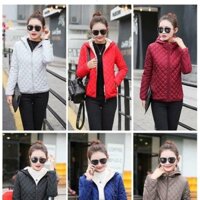 Áo phao trần trám lót lông cừu