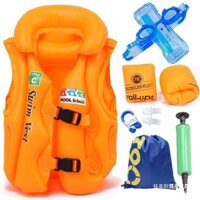 Áo phao trẻ em bơi lội bơm hơi áo tắm trẻ em chống rơi áo vest