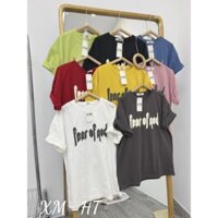 Áo phông 3158 in chữ Fear of god  nổi