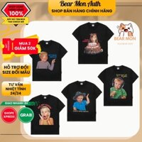 Áo Phông ADLV Baby Face Pointing Cowboy Scream Boy Headset Boy Chocolate Cake Girl Lettering Short Sleeve T-Shirt