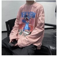 Áo phông, áo thun nam nữ form rộng tay DÀI UNISEX hình STITCH