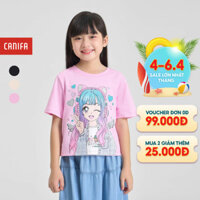 Áo phông bé gái CANIFA áo thun chất liệu cotton USA có hình in 1TS24C004