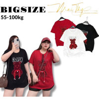 Áo Phông Bigsize Hình Gấu thêu đính cườm Nổi Bật