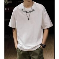 Áo Phông Cổ Tròn Nam Nữ Phối Chữ Siêu Đẹp Phong Cách Trẻ Trung,Chất Liệu Vải Cotton Khô Siêu Thoáng Mát Cực Mềm Mịn
