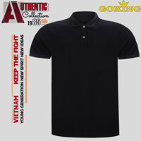 Áo phông cổ trụ Goking, form unisex cho nam nữ, công ty, đội nhóm, đồng phục cao cấp. Áo thun polo cá sấu hàng hiệu vnxk - Đen - XS