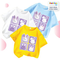 Áo phông cộc tay bé gái RABBIT THỎ BABISA KIDS - Hàng chính hãng cotton cao cấp size 10-33kg BA622