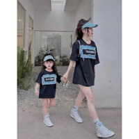 áo phông cotton dáng dài cá tính kèm mũ Jean cho bé 15-35kg