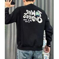 Áo phông dài tay cổ tròn dễ phối in chữ đường phố cổ điển phong cách Hồng Kông Áo Hoodie không mũ rộng rãi thường ngày thiết kế thương hiệu thời trang Instagram xuân thu cho bé trai